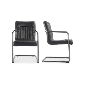 2 Moes Home Ansel Black Dining Arm Chairs