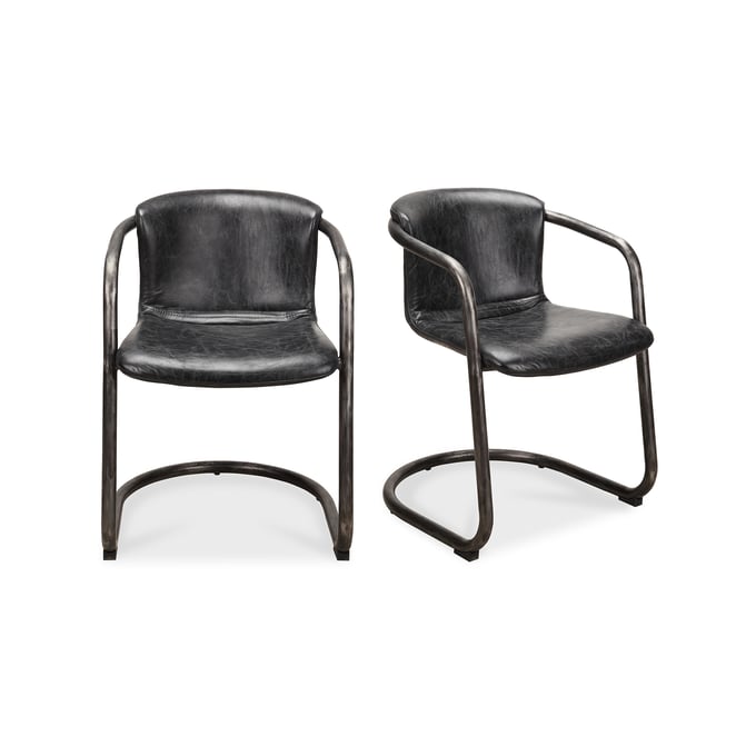 2 Moes Home Freeman Black Dining Chairs MOE-PK-1059-02