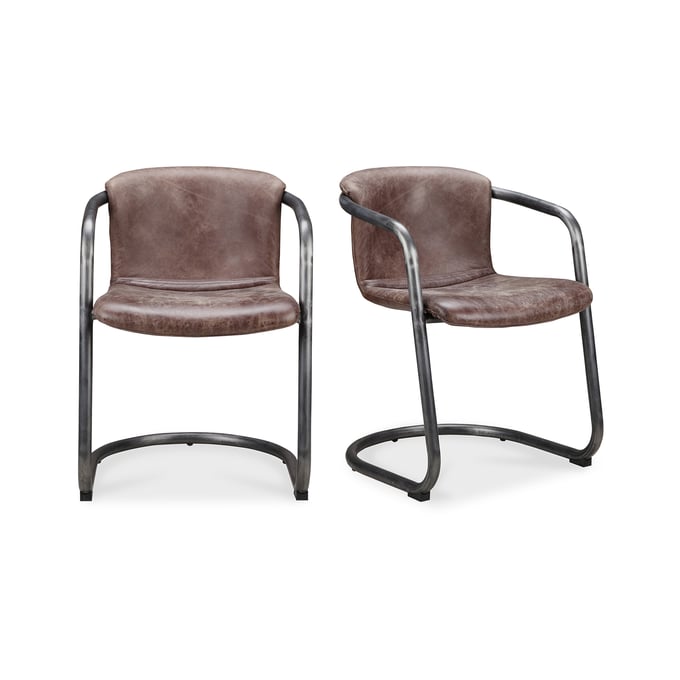 2 Moes Home Freeman Brown Dining Chairs MOE-PK-1059-03