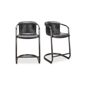 2 Moes Home Freeman Black Counter Stools