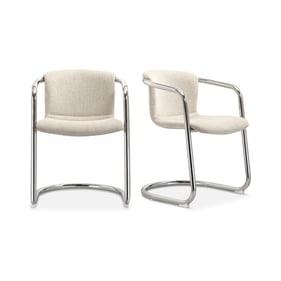 2 Moes Home Freeman White Cream Dining Chairs