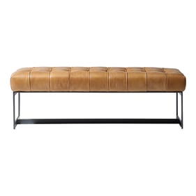 Moes Home Wyatt Tan Leather Bench