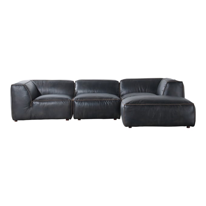 Moes Home Luxe Antique Black Lounge Modular Sectional MOE-QN-1023-01