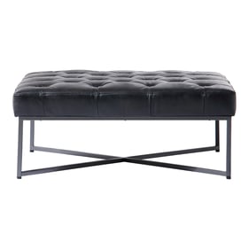 Moes Home Thad Black Ottoman