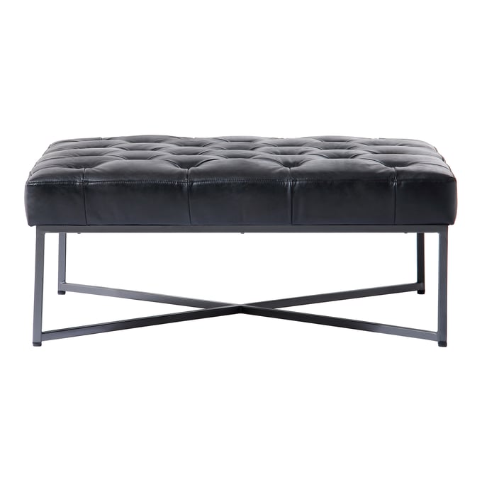 Moes Home Thad Black Ottoman MOE-QN-1029-02