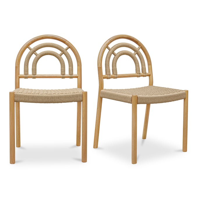 2 Moes Home Avery Natural Dining Chairs MOE-QO-1001-24