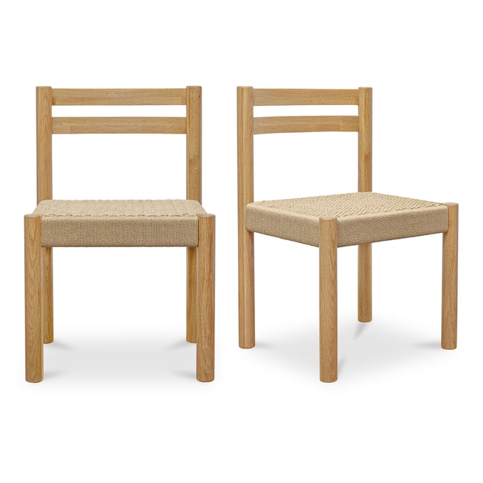 2 Moes Home Finn Natural Dining Chairs MOE-QO-1004-24