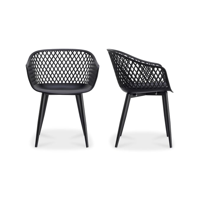 2 Moes Home Piazza Black Outdoor Chairs MOE-QX-1001-02