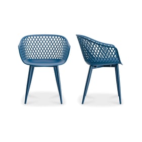 2 Moes Home Piazza Blue Outdoor Chairs