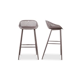 2 Moes Home Piazza Grey Outdoor Bar Stools