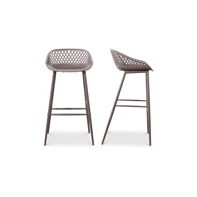 2 Moes Home Piazza Grey Outdoor Bar Stools MOE-QX-1004-15