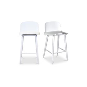 2 Moes Home Looey White Counter Stool