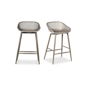 2 Moes Home Piazza Grey Outdoor Counter Stools