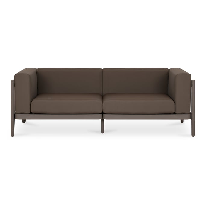 Moes Home Suri Grey Taupe Outdoor 2 Seat Sofa MOE-QX-1015-39-0