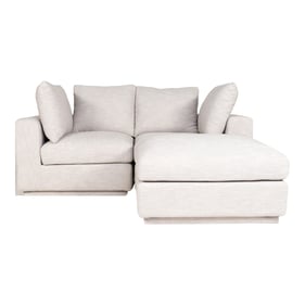 Moes Home Justin Taupe Fabric Nook Modular Sectional