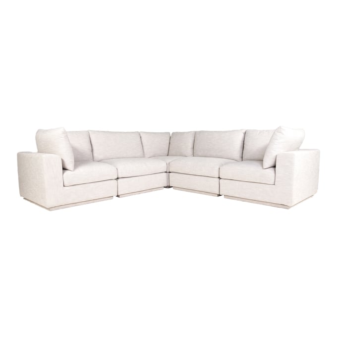 Moes Home Justin Taupe Fabric Classic L Modular Sectional MOE-RN-1133-39