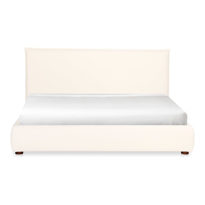 Moes Home Recharge White Fabric Queen Bed MOE-RN-1142-18-0