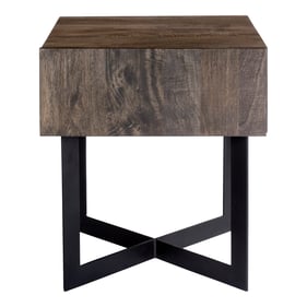 Moes Home Tiburon Dark Grey Brown Side Table