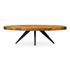 Moes Home Parq Brown Oval Coffee Table