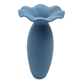 Moes Home Ruffle Blue 16 Inch Decorative Vessel