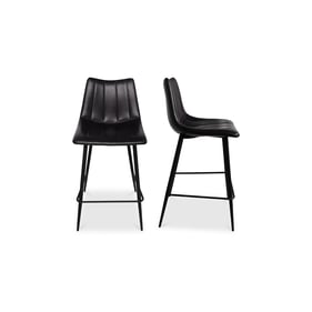 2 Moes Home Alibi Black Counter Stools