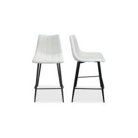 2 Moes Home Alibi White Counter Stools