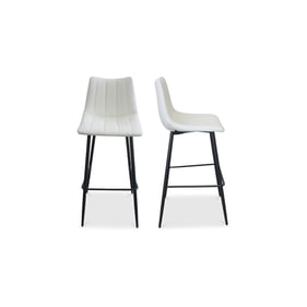 2 Moes Home Alibi White Bar Stools