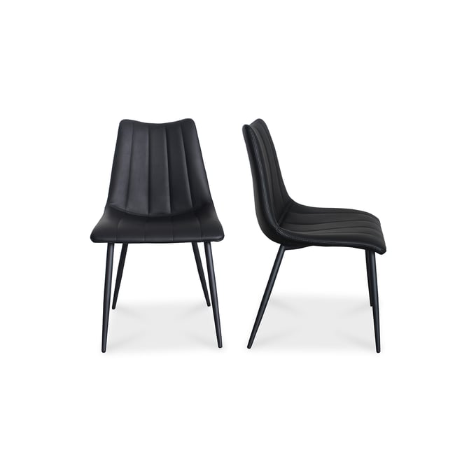 2 Moes Home Alibi Black Dining Chairs MOE-UU-1022-02