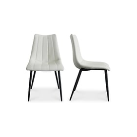 2 Moes Home Alibi White Polyurethane Dining Chairs