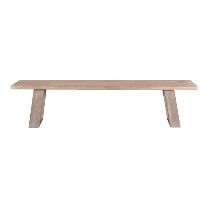 Moes Home Tanya Grey Wood Bench MOE-VE-1077-29-0