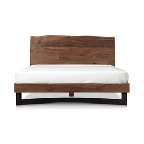 Moes Home Bent Natural Solid Acacia Wood Queen Bed