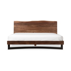 Moes Home Bent Natural Solid Acacia Wood King Bed