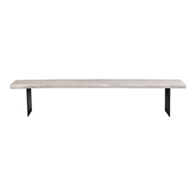 Moes Home Evans White Washed Dining Bench