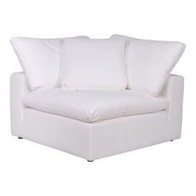 Moes Home Clay White Fabric Corner Chair