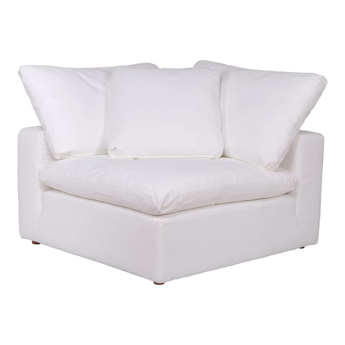 Moes Home Clay White Fabric Corner Chair MOE-YJ-1000-05