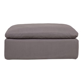 Moes Home Clay Grey Fabric Livesmart Ottoman