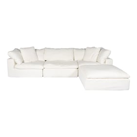 Moes Home Clay White Polyester Lounge Modular Sectional