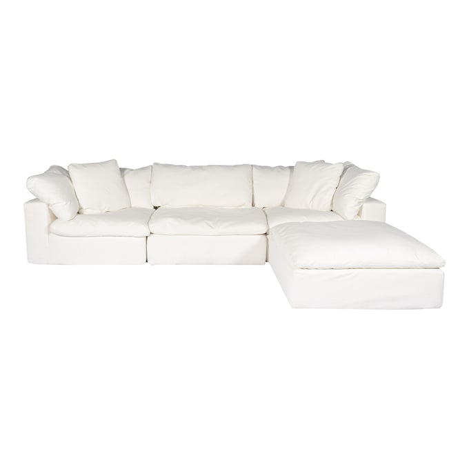 Moes Home Clay White Polyester Lounge Modular Sectional MOE-YJ-1008-05