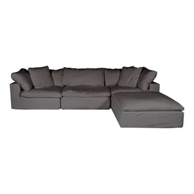 Moes Home Clay Grey Polyester Lounge Modular Sectional