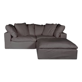 Moes Home Clay Grey Polyester Modular Sectional