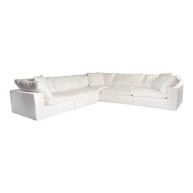 Moes Home Clay White Polyester Classic Modular Sectional MOE-YJ-1010-05