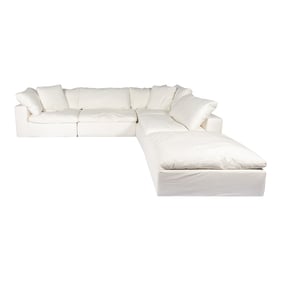 Moes Home Clay White Polyester Dream Modular Sectional