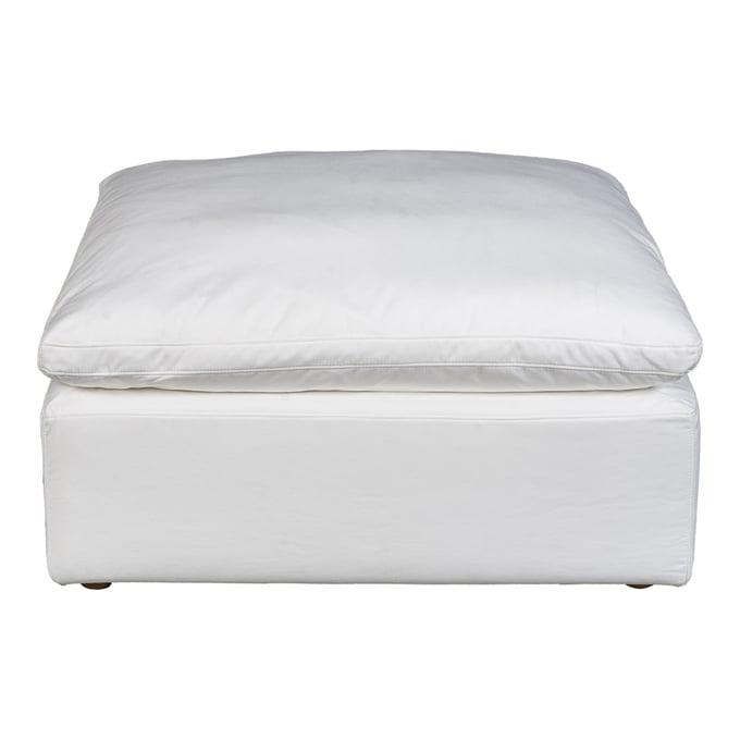 Moes Home Terra Condo White Fabric Ottoman MOE-YJ-1014-05