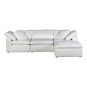 Moes Home Terra Condo White Fabric Lounge Modular Sectional