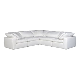 Moes Home Terra Condo White Fabric Classic L Modular Sectional