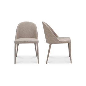 2 Moes Home Burton Grey Beige Dining Chairs