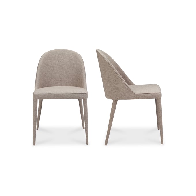 2 Moes Home Burton Grey Beige Dining Chairs MOE-YM-1001-26