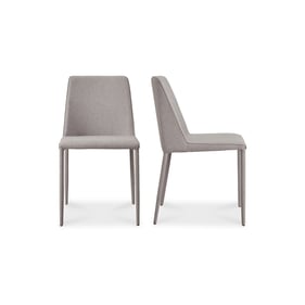 2 Moes Home Nora Light Grey Fabric Dining Chairs