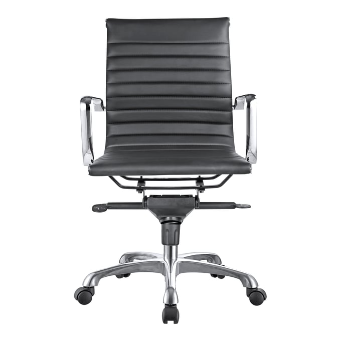 Moes Home Studio Black Low Back Office Chair MOE-ZM-1002-02