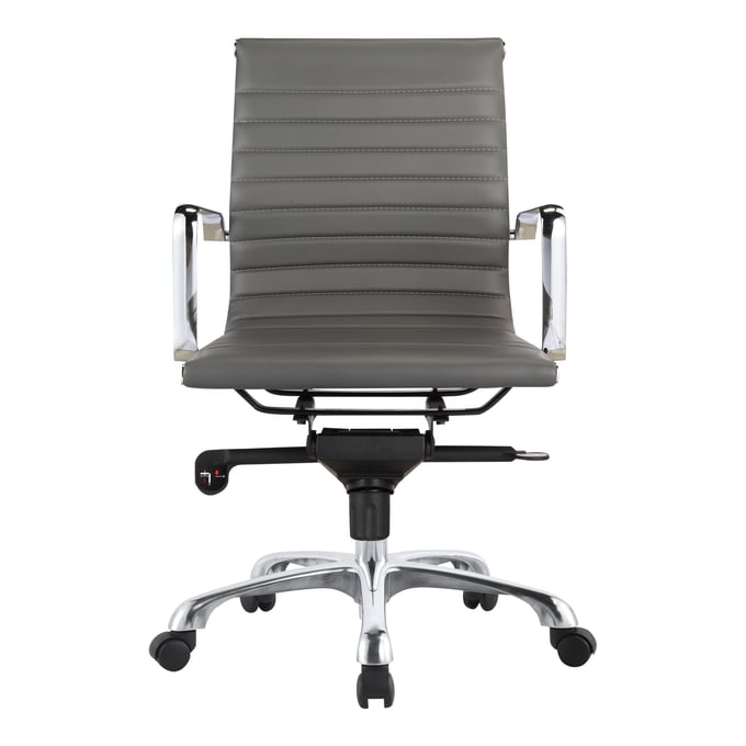 Moes Home Studio Grey Low Back Office Chair MOE-ZM-1002-29